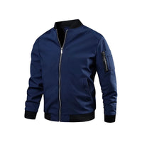 Light & trendy men's bomber jacket with zipper - Jaron