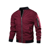 Light & trendy men's bomber jacket with zipper - Jaron