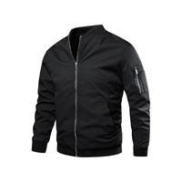 Light & trendy men's bomber jacket with zipper - Jaron