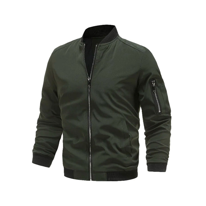 Light & trendy men's bomber jacket with zipper - Jaron