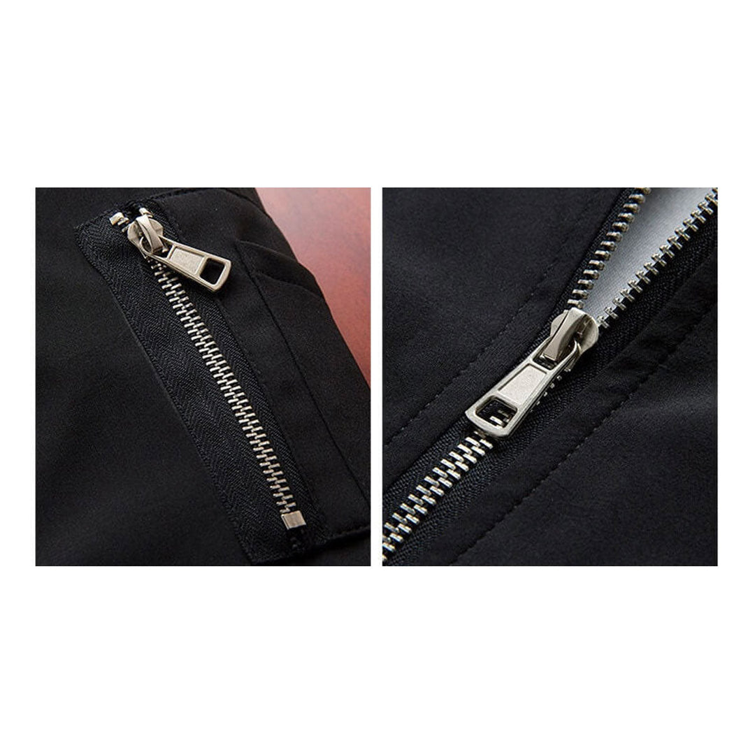 Light & trendy men's bomber jacket with zipper - Jaron