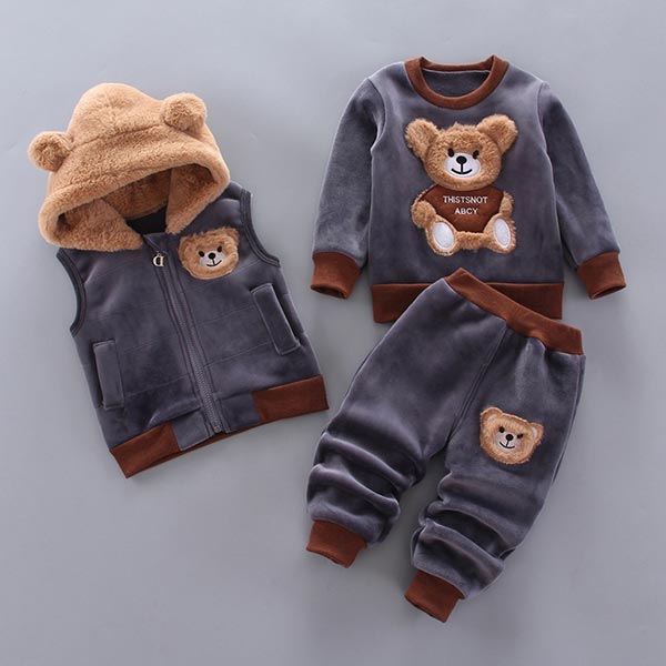 Zestaw 3-częściowy dla niemowląt i małych dzieci z motywem misiów – BearHugs