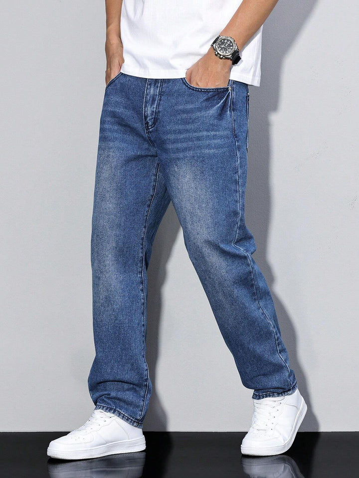Baggy Jeans - Wide Fit Denim Pants with Washed Look 10
