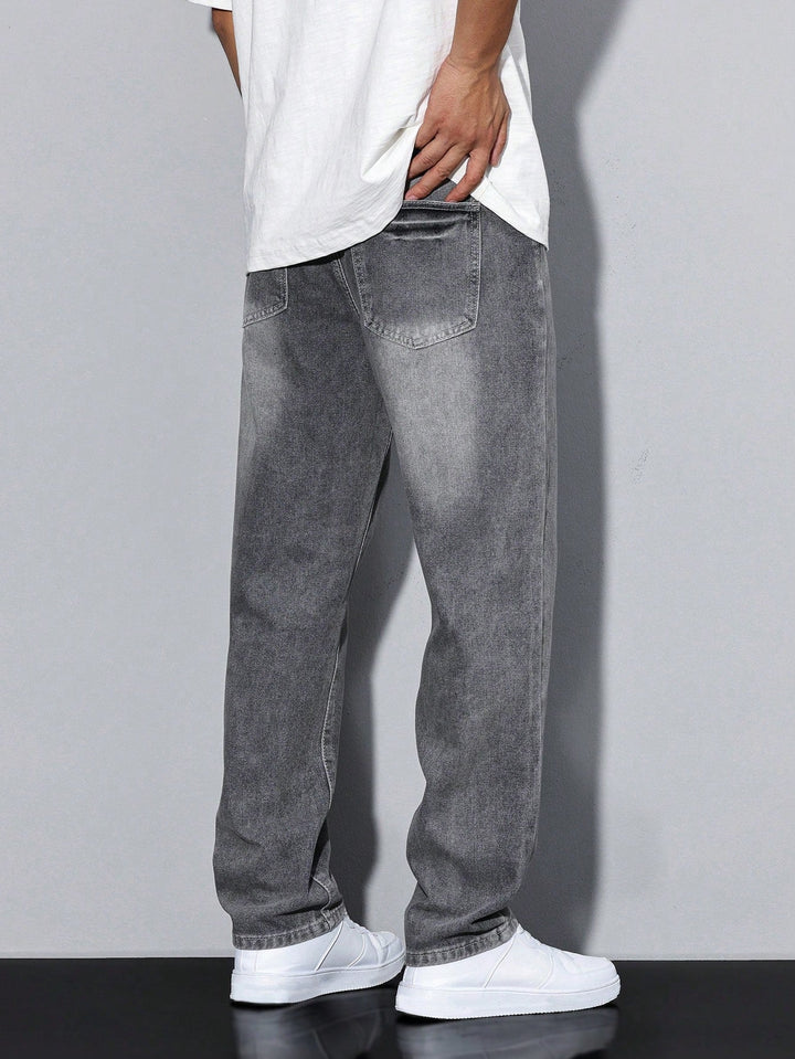 Baggy Jeans - Wide Fit Denim Pants with Washed Look 4