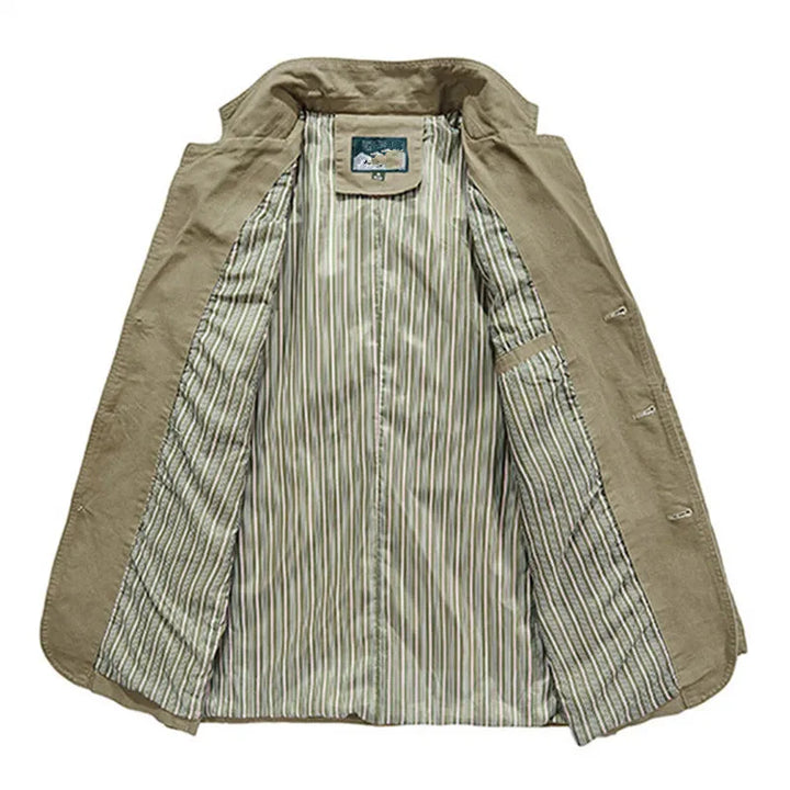 Męska kurtka letnia w stylu vintage i militarnym – Viktor