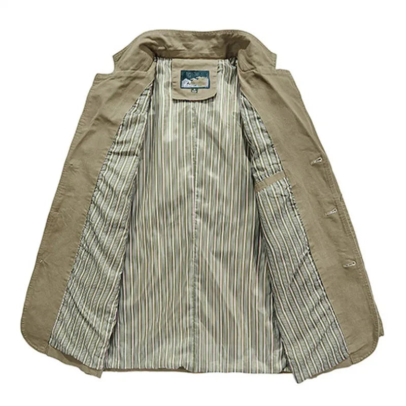 Męska kurtka letnia w stylu vintage i militarnym – Viktor