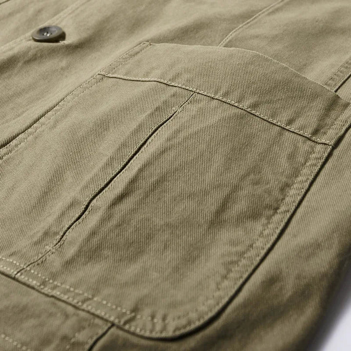 Męska kurtka letnia w stylu vintage i militarnym – Viktor