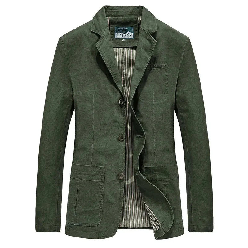 Męska kurtka letnia w stylu vintage i militarnym – Viktor