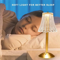 Draadloze Tafellamp met Kristaldecor en Dimbare Verlichting - GlamLight