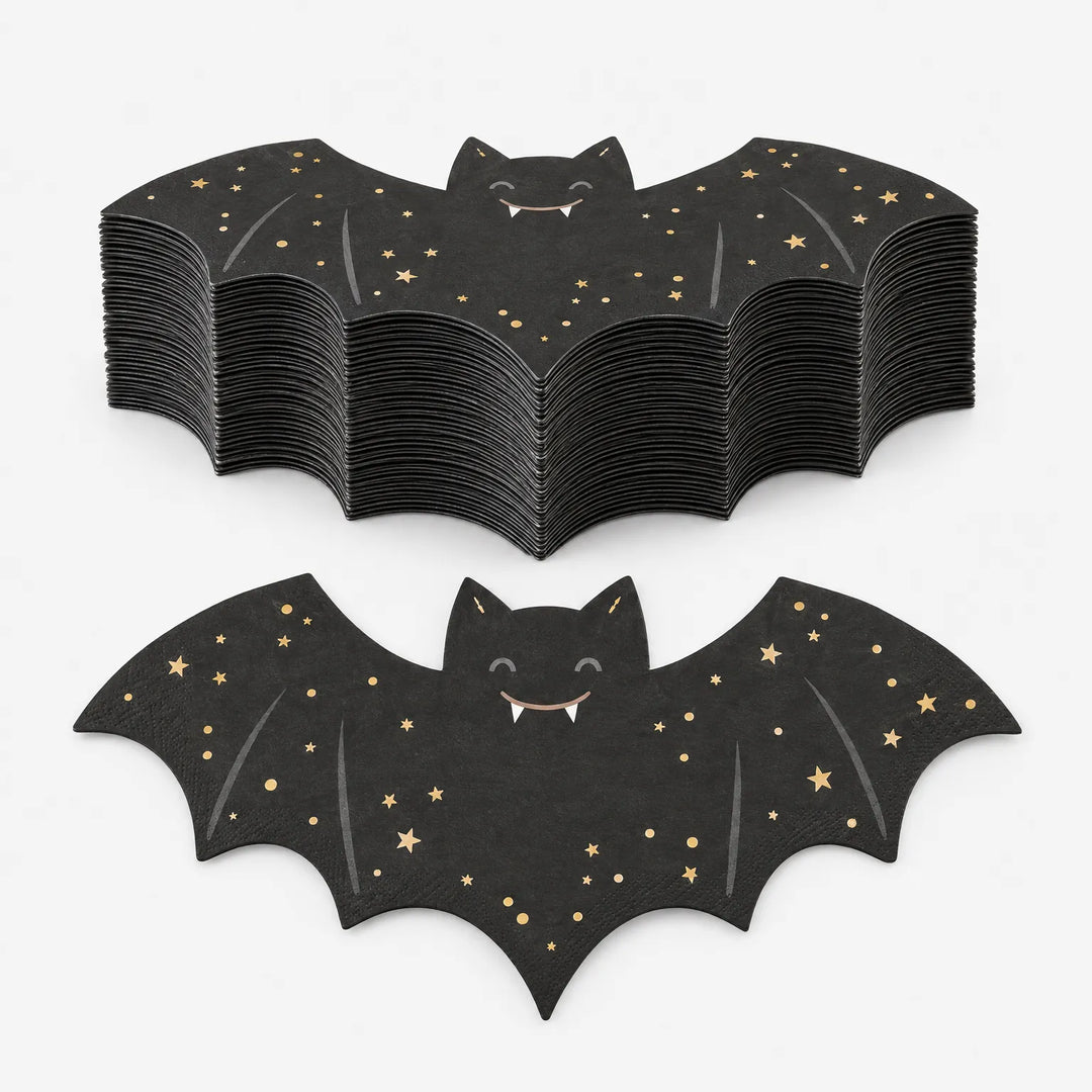 Bat Shaped Paper Napkins - Noctura
