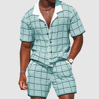 Two-Piece Men's Summer Set with Check Pattern – Jules