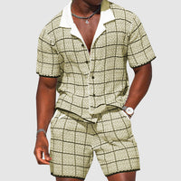 Two-Piece Men's Summer Set with Check Pattern – Jules