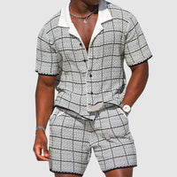 Two-Piece Men's Summer Set with Check Pattern – Jules