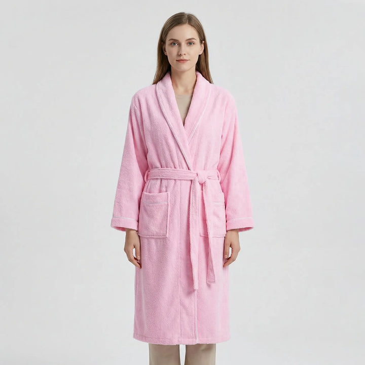 Belted Towelling Dressing Gown For Women - Charlene