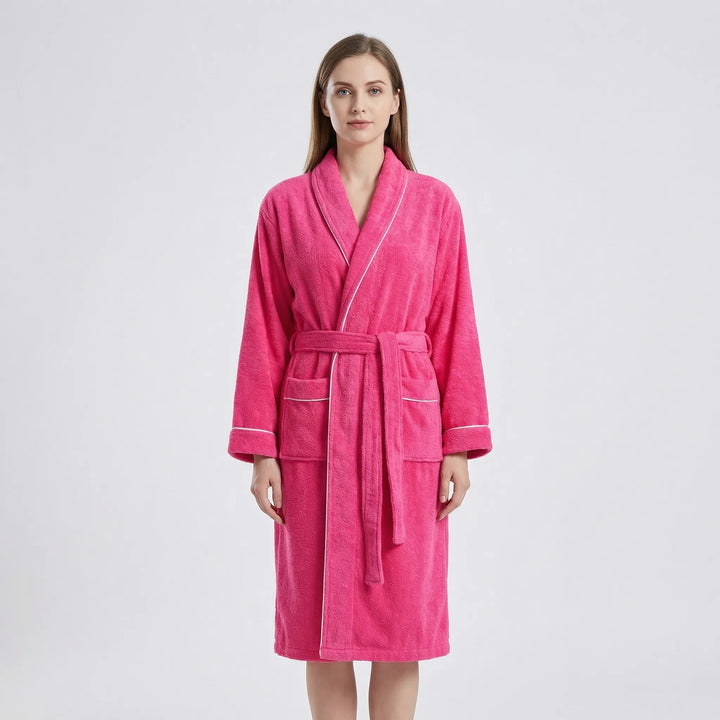 Belted Towelling Dressing Gown For Women - Charlene