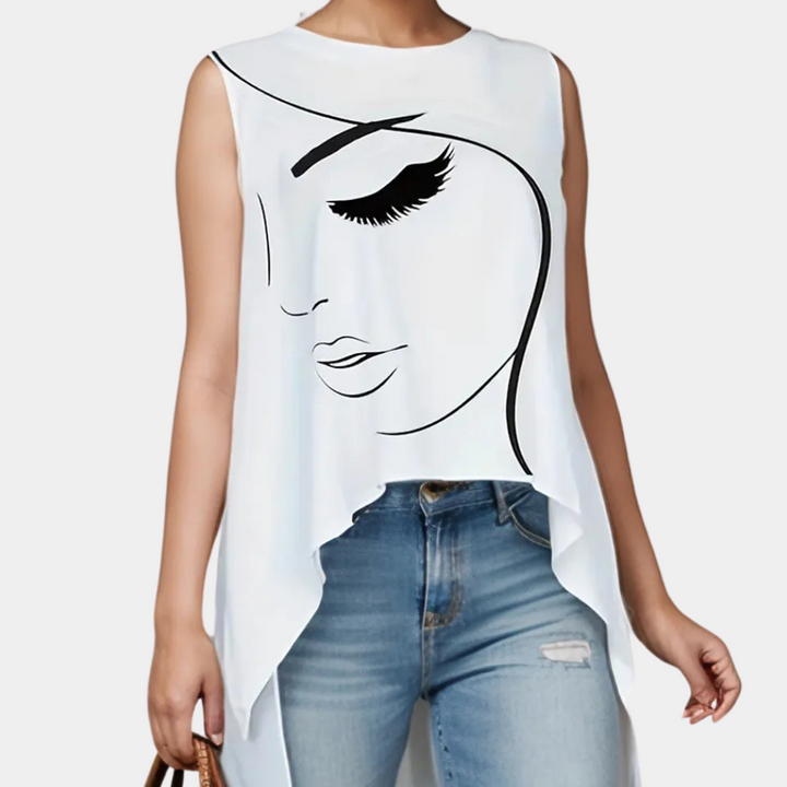 Stylish White Top for Women - Mira