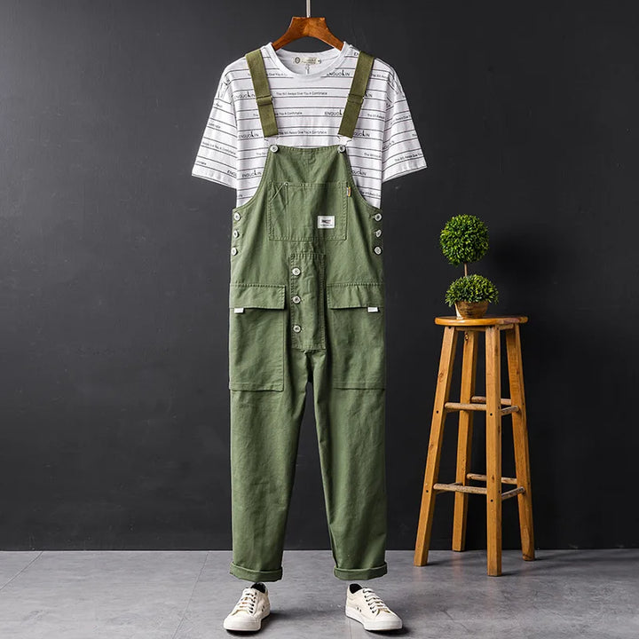 Bib-Front Dungarees With Chest Pocket - Elbert