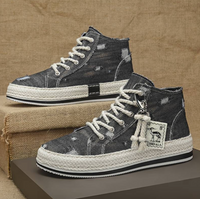 Men's High-Top Denim Sneaker with Grip Sole & Ankle Support – Jarek