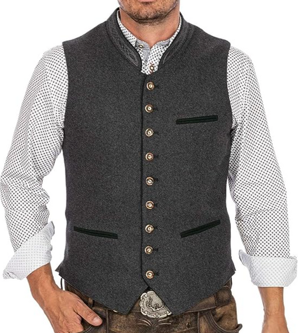Classic Men's Vest with Modern Touch - Maxim