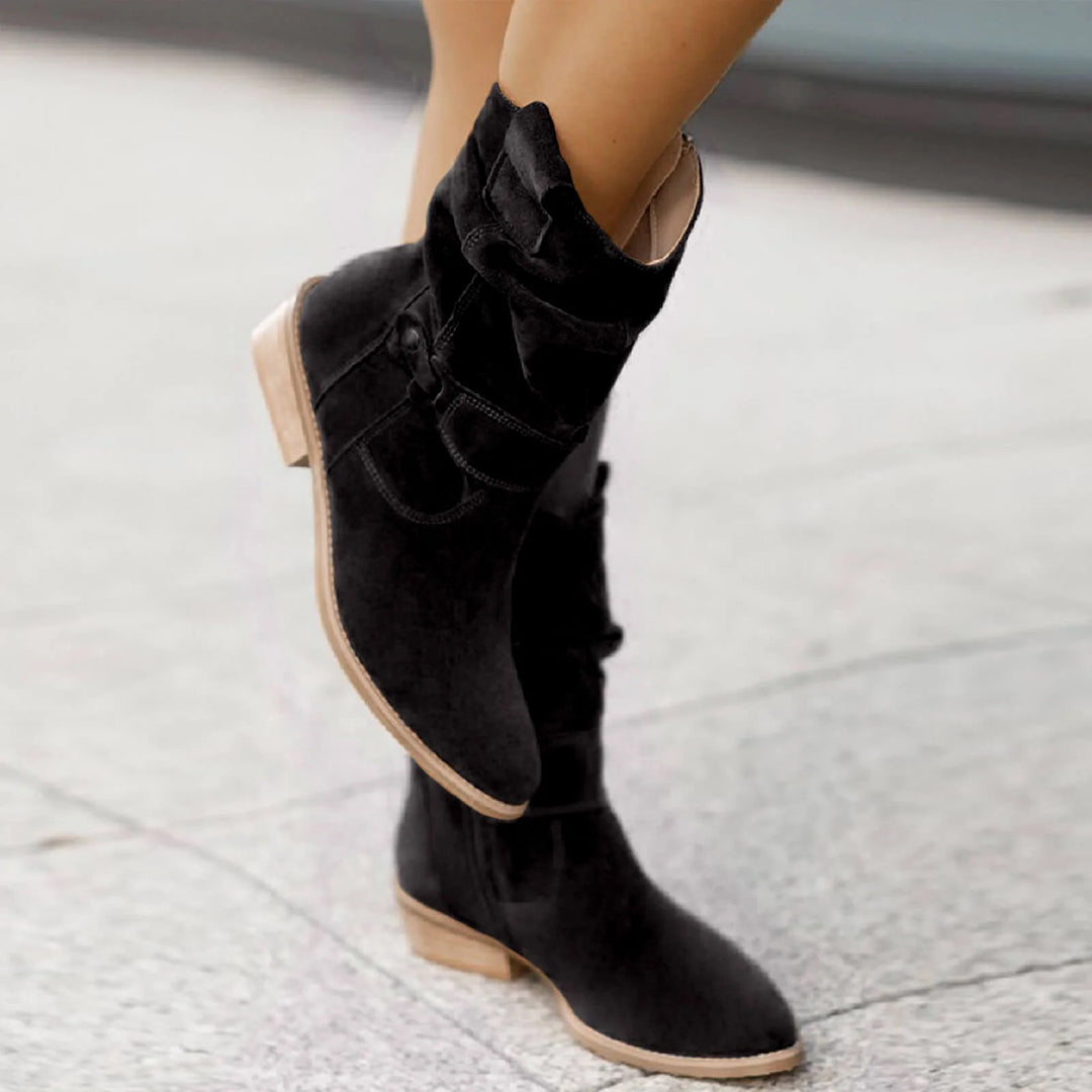 Trendy Women's Autumn Boots with Heel – Elif
