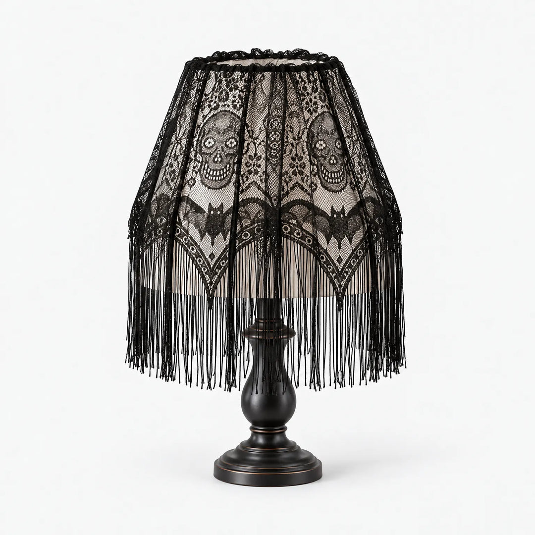 Black Lace Lampshade Cover - Macabral