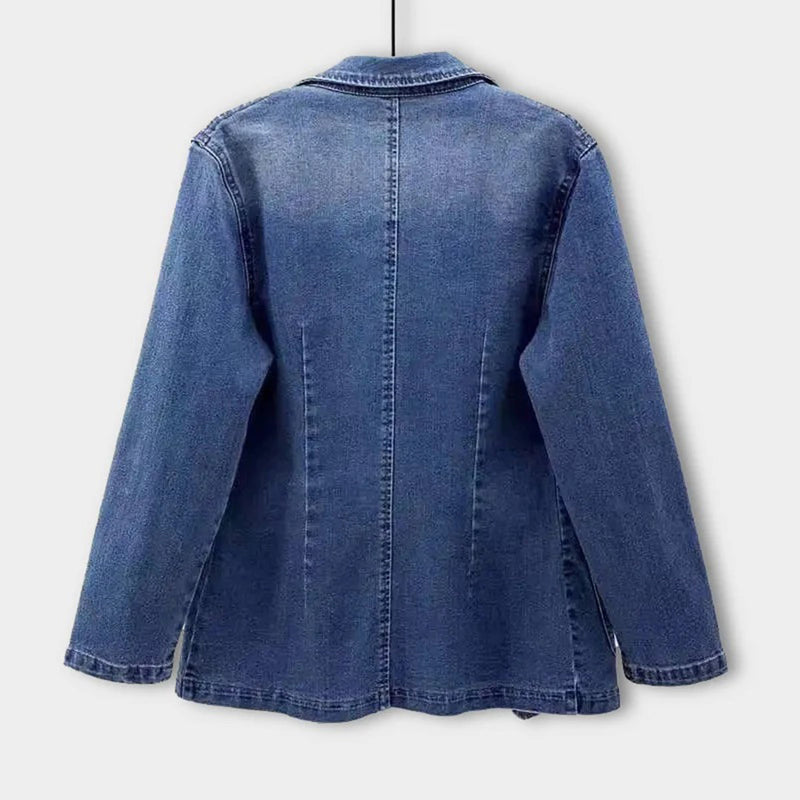 Women's Denim Blazer with Trendy Cut - Nora