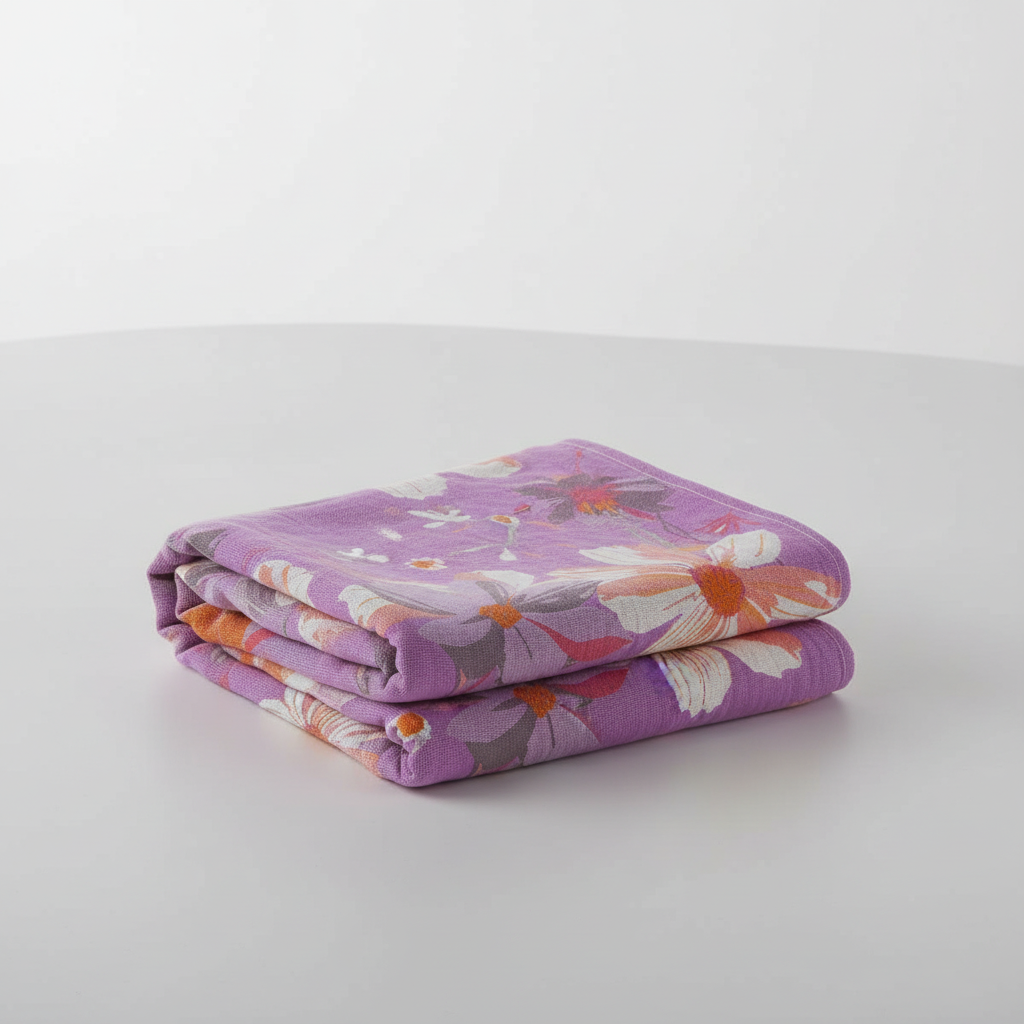 Blumenmuster Handtuch - LavenderTowel