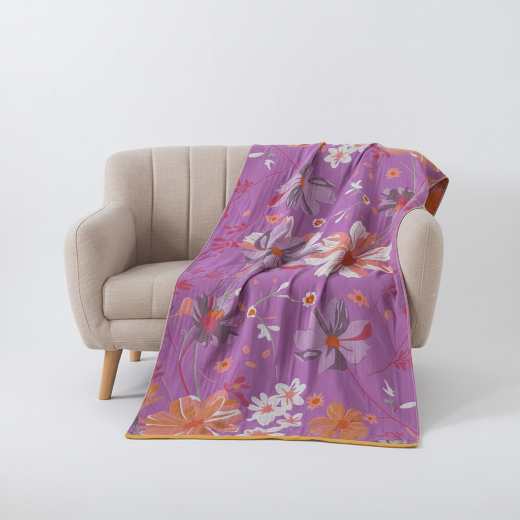 Blumenmuster Handtuch - LavenderTowel
