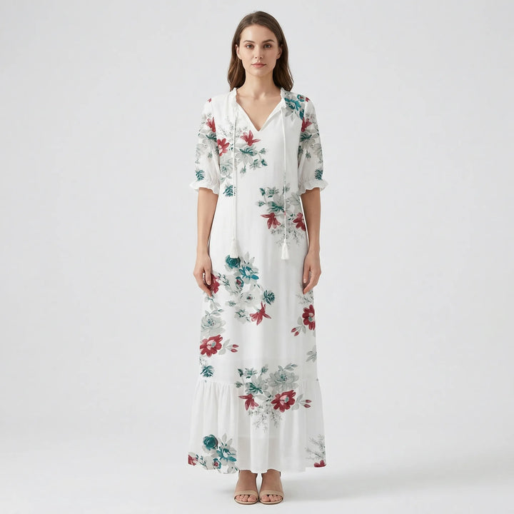 Bohemian Floral Maxi Dress - Carolyn