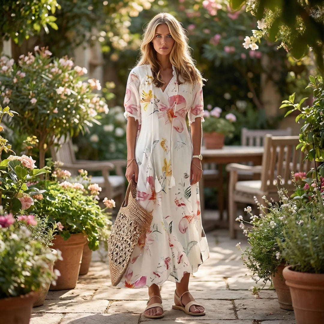 Bohemian Floral Maxi Dress - Carolyn