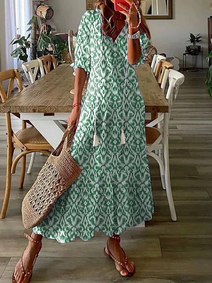 Bohemian Floral Maxi Dress - Carolyn