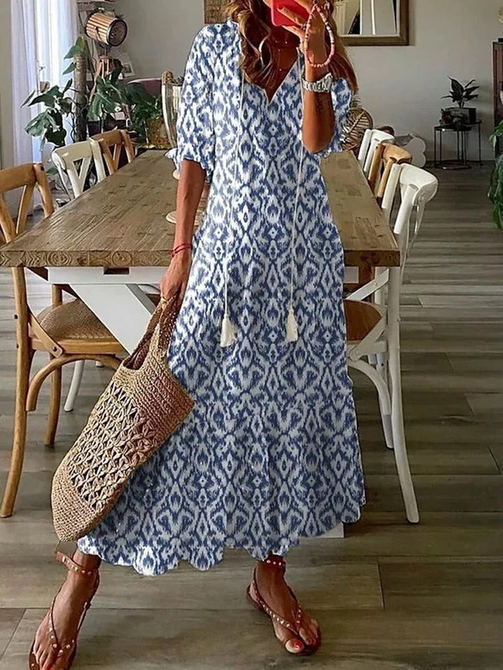 Bohemian Floral Maxi Dress - Carolyn