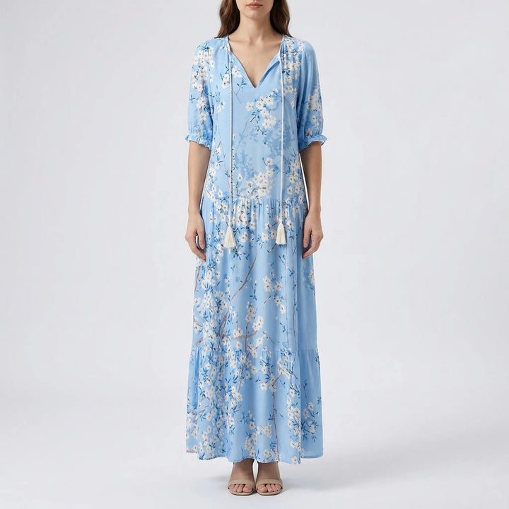 Bohemian Floral Maxi Dress - Carolyn