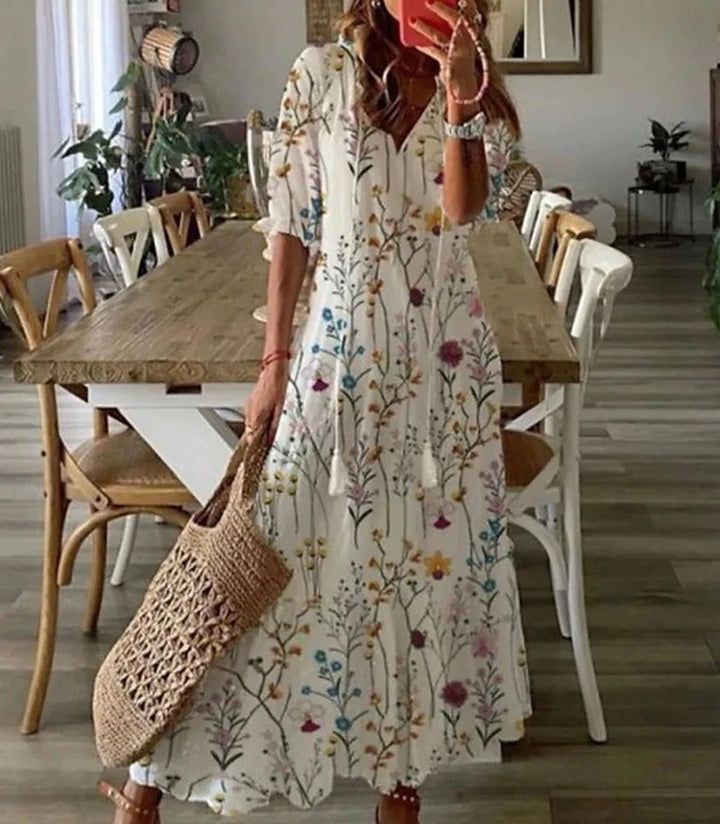 Bohemian Floral Maxi Dress - Carolyn