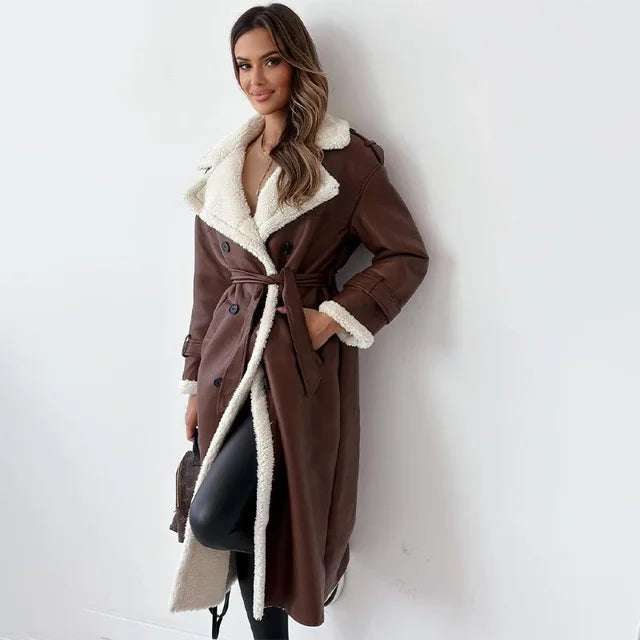 Stijlvolle Lange Dames Winterjas - Seraphina