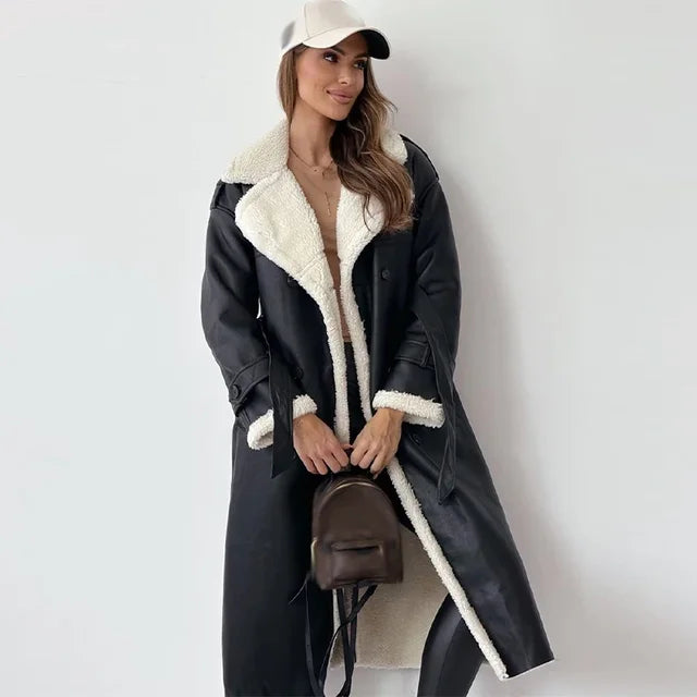 Stijlvolle Lange Dames Winterjas - Seraphina