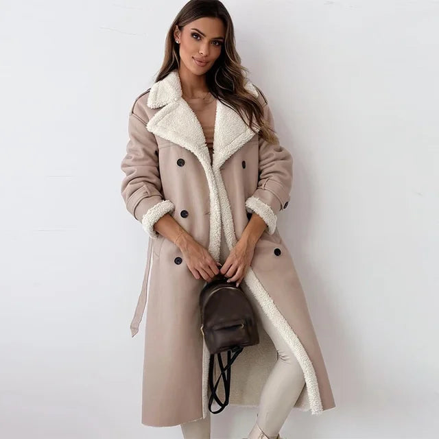 Stijlvolle Lange Dames Winterjas - Seraphina
