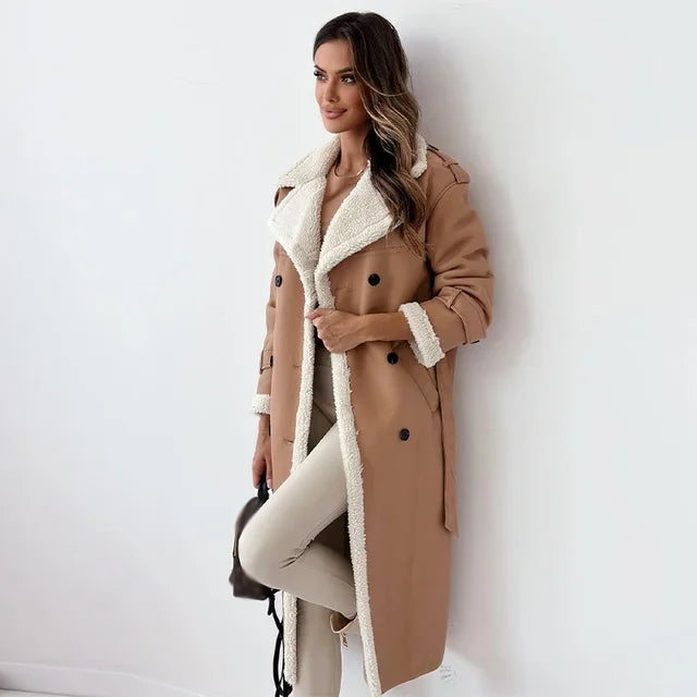 Stijlvolle Lange Dames Winterjas - Seraphina