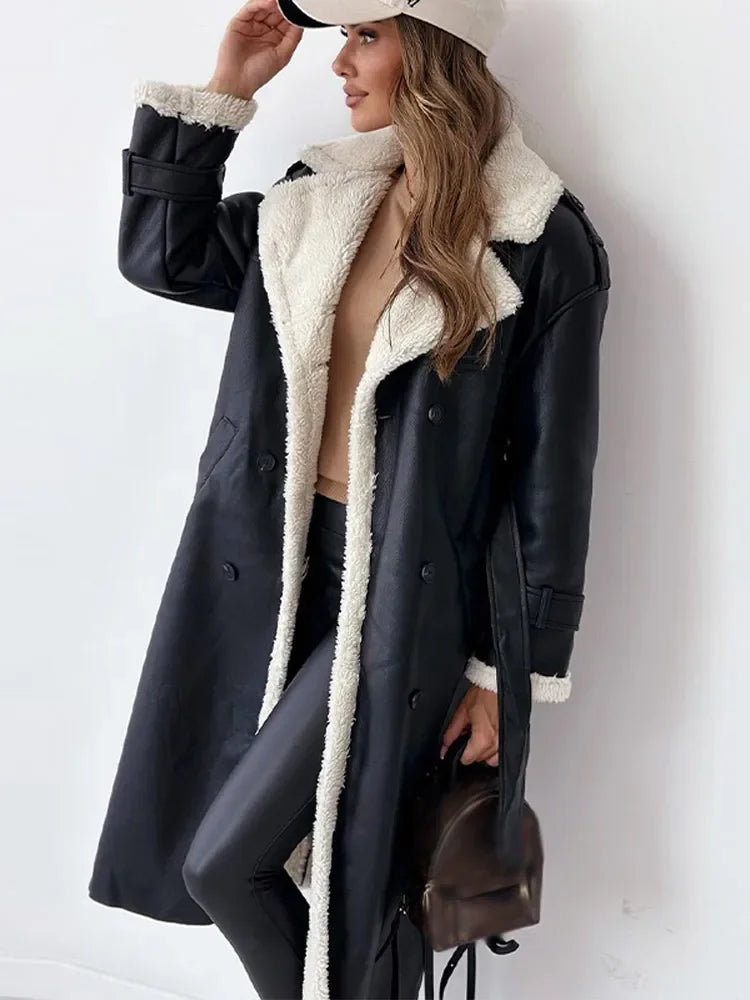 Stijlvolle Lange Dames Winterjas - Seraphina