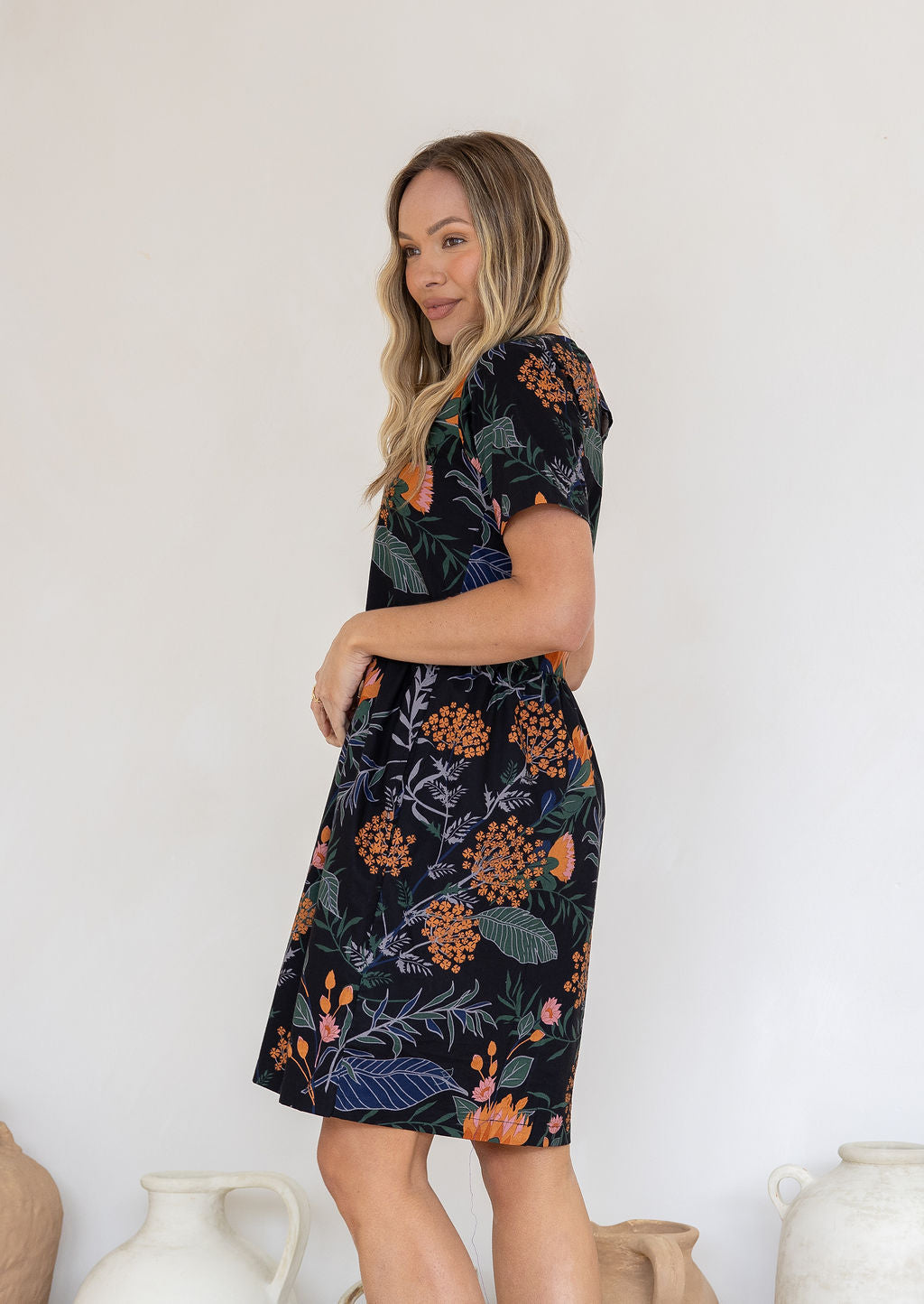 Botanisch Gemustertes Sommerkleid - Miray