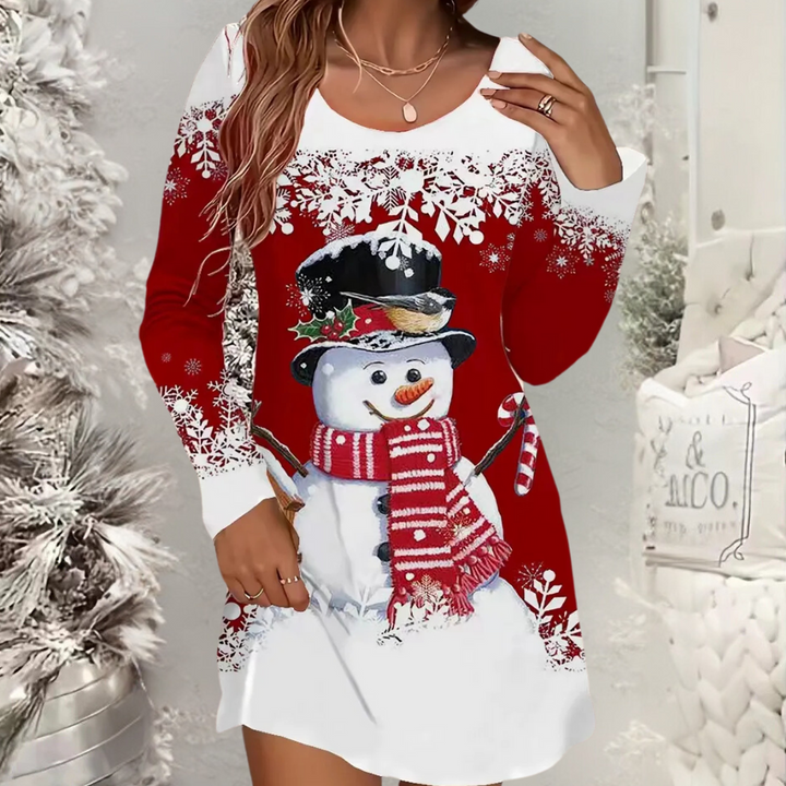 Brashine - Cheerful Christmas Dress for Women