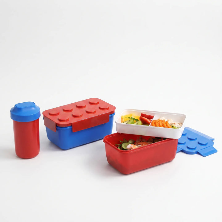 Broodtrommel Vakjes Met Noppen - Stackamill