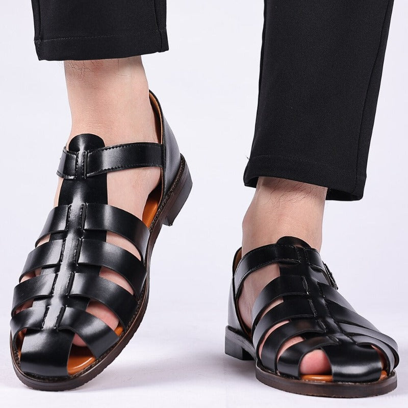 Buckle-Strap Gladiator Sandal - Victor