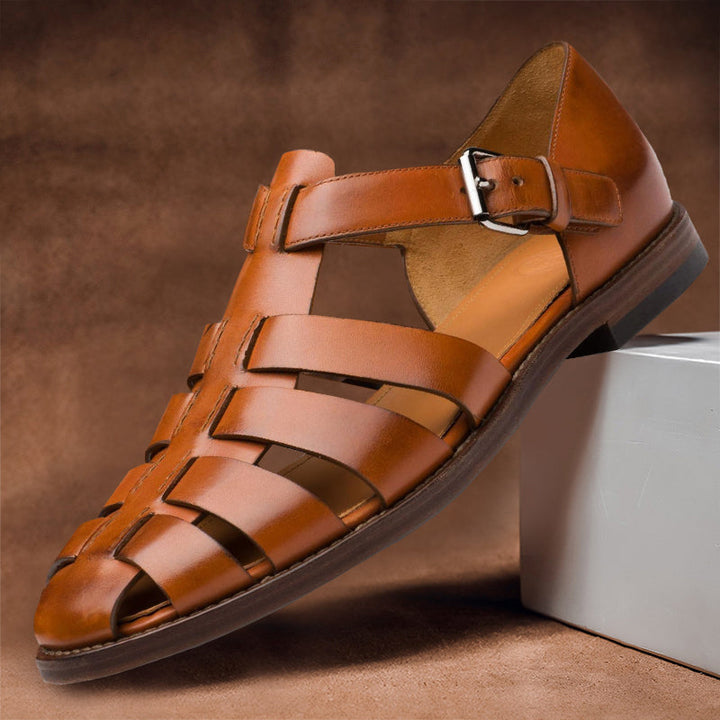 Buckle-Strap Gladiator Sandal - Victor