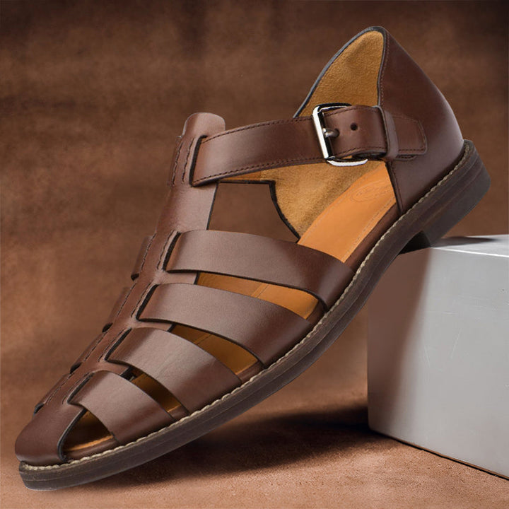 Buckle-Strap Gladiator Sandal - Victor