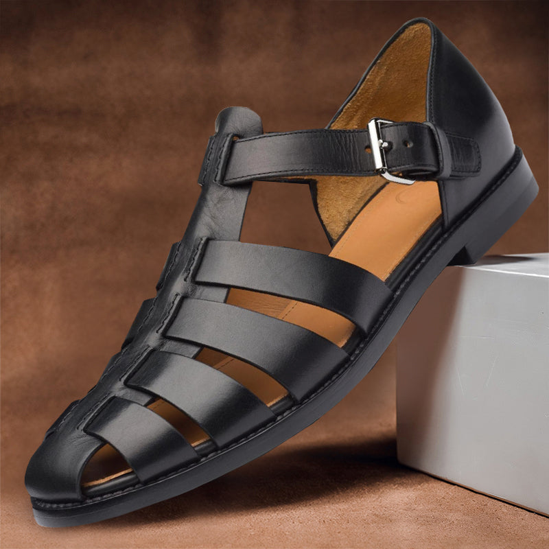 Buckle-Strap Gladiator Sandal - Victor
