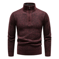 Knitted Men's Sweater with Half Zipper – Cedric