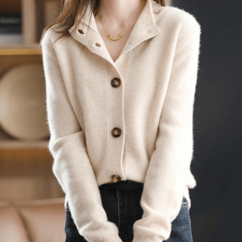 Button-Up Knit Cardigan - Leticia