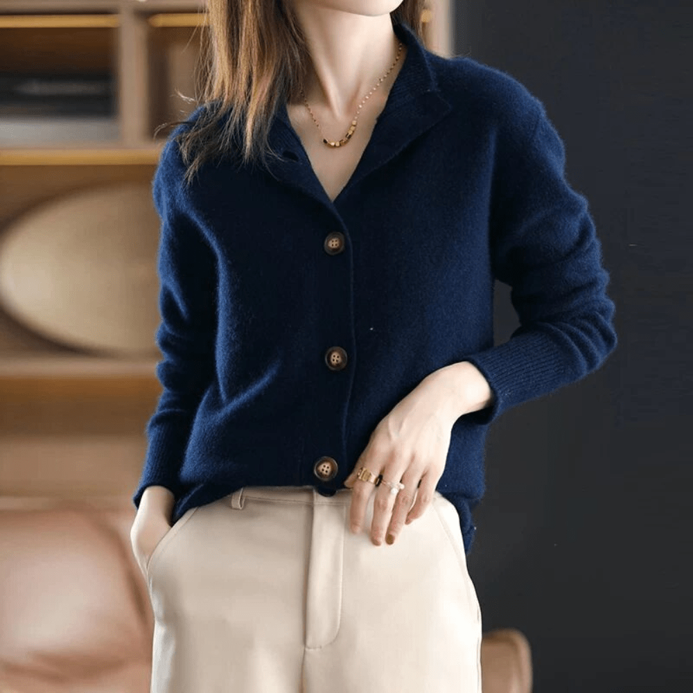 Button-Up Knit Cardigan - Leticia