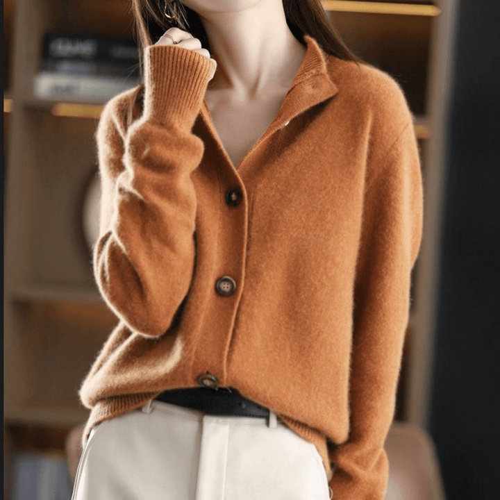 Button-Up Knit Cardigan - Leticia
